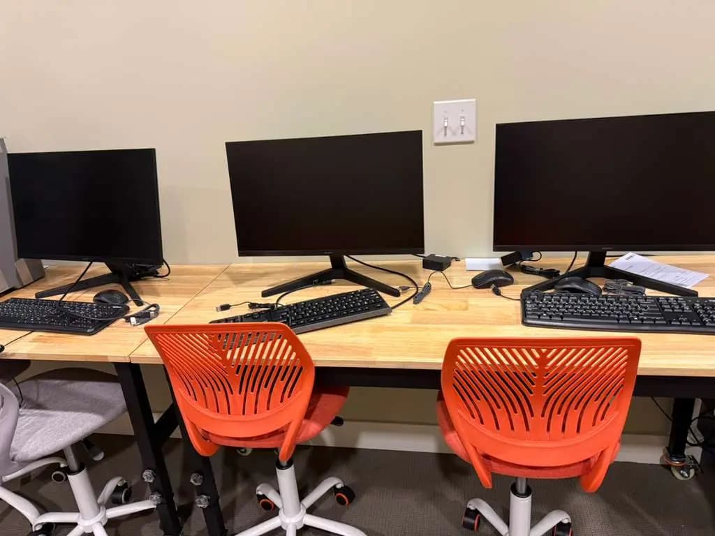 Computer stations, ready for game design