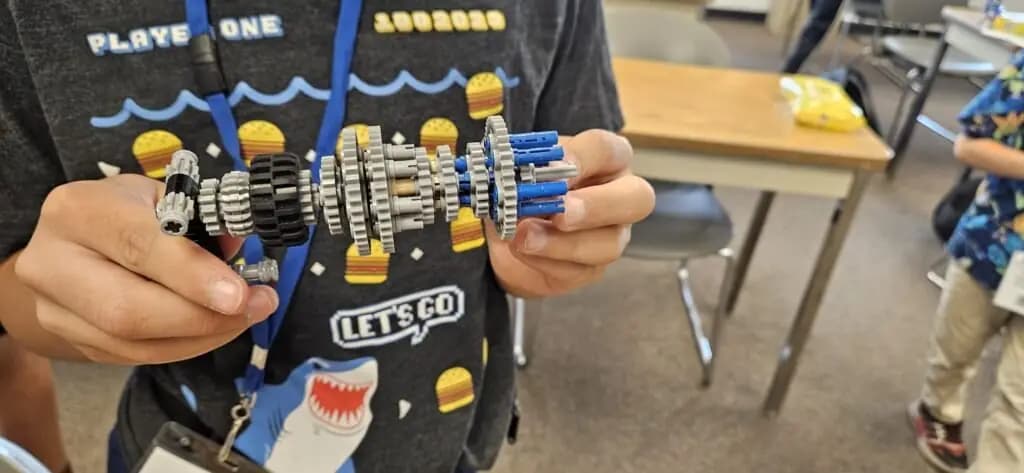 A gearbox, shown off by its builder